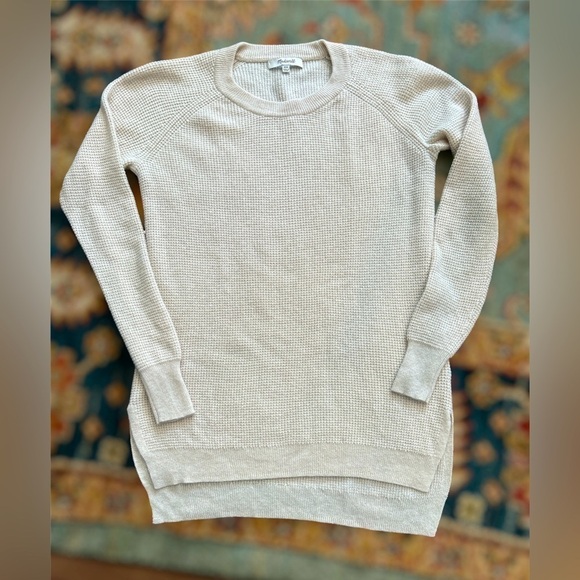Madewell Wafflestitch Wool Blend Cream Pullover Sweater XXS - Picture 2 of 13